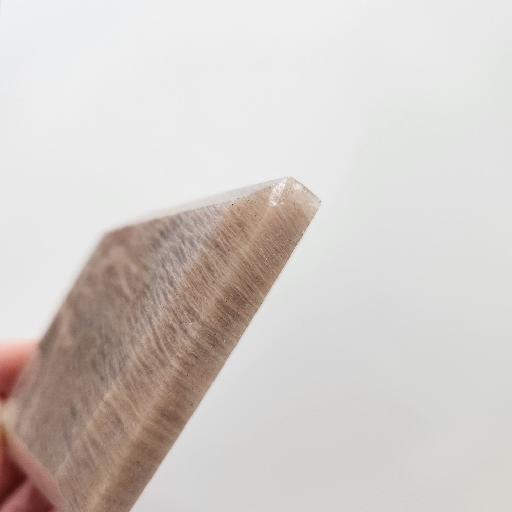 RARE pink amazonite diamond carving with silver stand - crystals gemstone rock - Picture 11 of 12